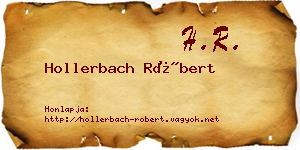 Hollerbach Róbert névjegykártya