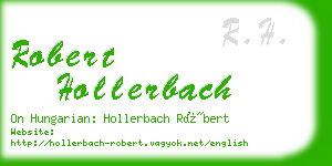 robert hollerbach business card